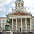 Church of Saint Jacques-sur-Coudenberg with the Statue of Godfrey of Bouillon in front